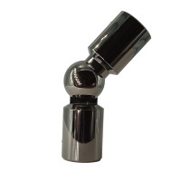 Соединитель труба-труба KAP43820 для штанги душевой кабины, произвольный угол, черный глянец