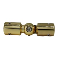 Соединитель труба-труба KAP43821 для штанги душевой кабины, произвольный угол, золото
