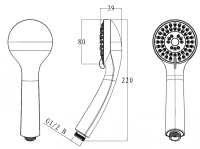Ручной душ 3-режимный Bravat Eco (P70136CP-1-RUS)