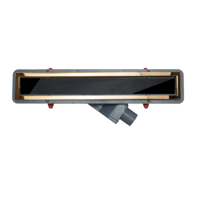 Линейный трап Confluo Premium Black Glass Line 550 Gold