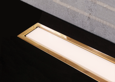 Линейный трап Confluo Premium White Glass Line 650 Gold