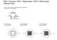 Точечный трап 100х100 мм Confluo Standard Dry 1  Black Glass ,с сухим затвором,черное стекло, с рамкой