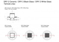 Точечный трап 100х100 мм Confluo Standard Dry 1  Black Glass ,с сухим затвором,черное стекло, с рамкой